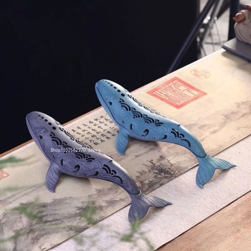 

Whale-shaped Incense Burner Casting and Painting Joss Stick Censer Household Indoors Decorative Ornamentsand Buddhist Supplies