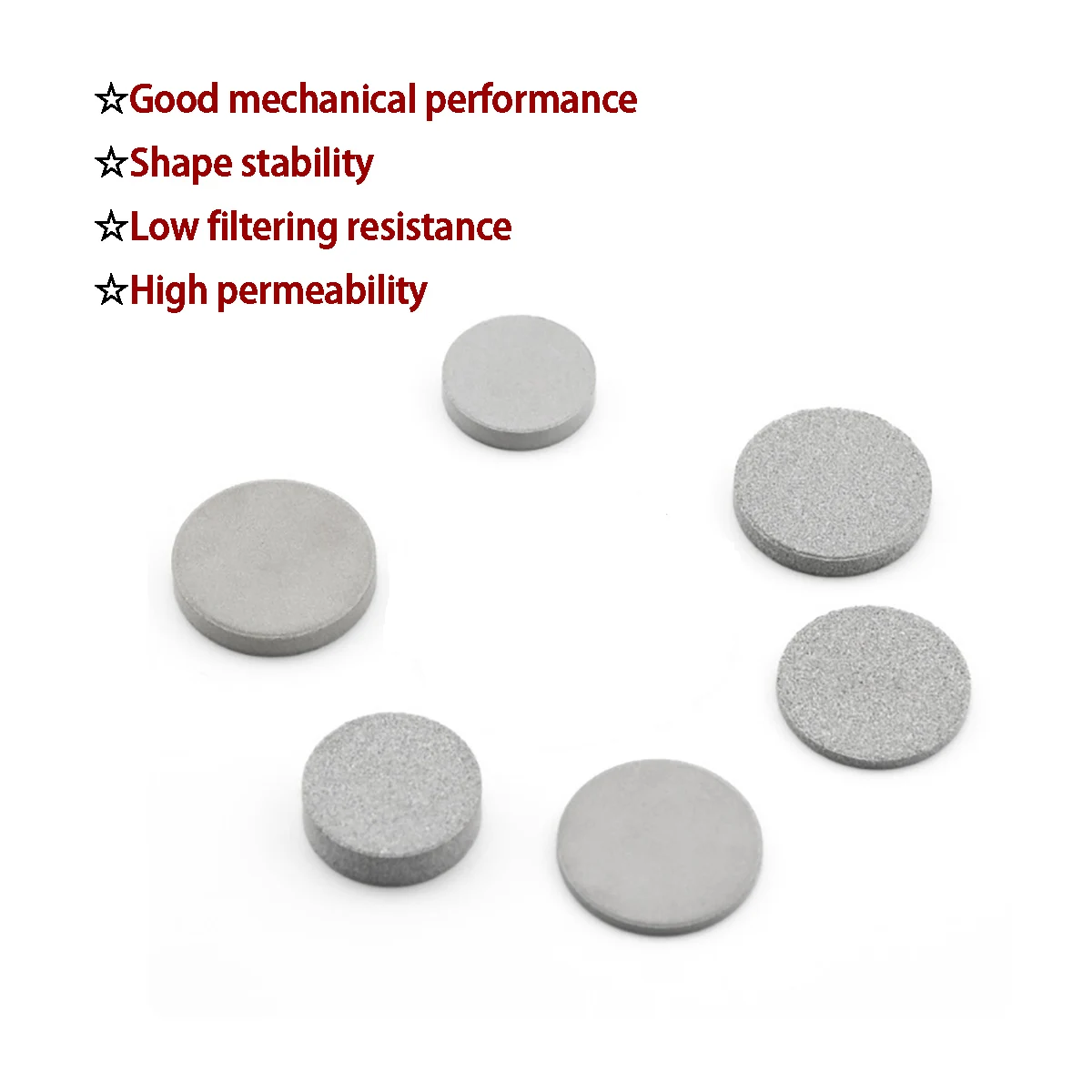 1 PCS Stainless Steel Powder Sintered Filter, Sintered Filter Plate Thickness=1/2/3/4mm