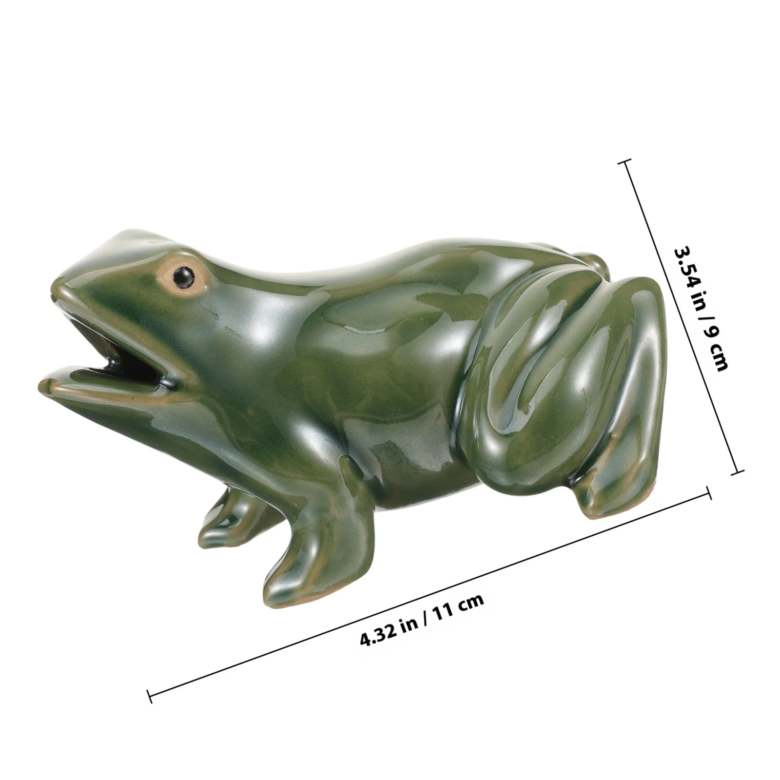 Ceramic Fountain Frog Decorative Circulating Waterfall Frog Small Size for Yard Garden Courtyard Outdoor Decor