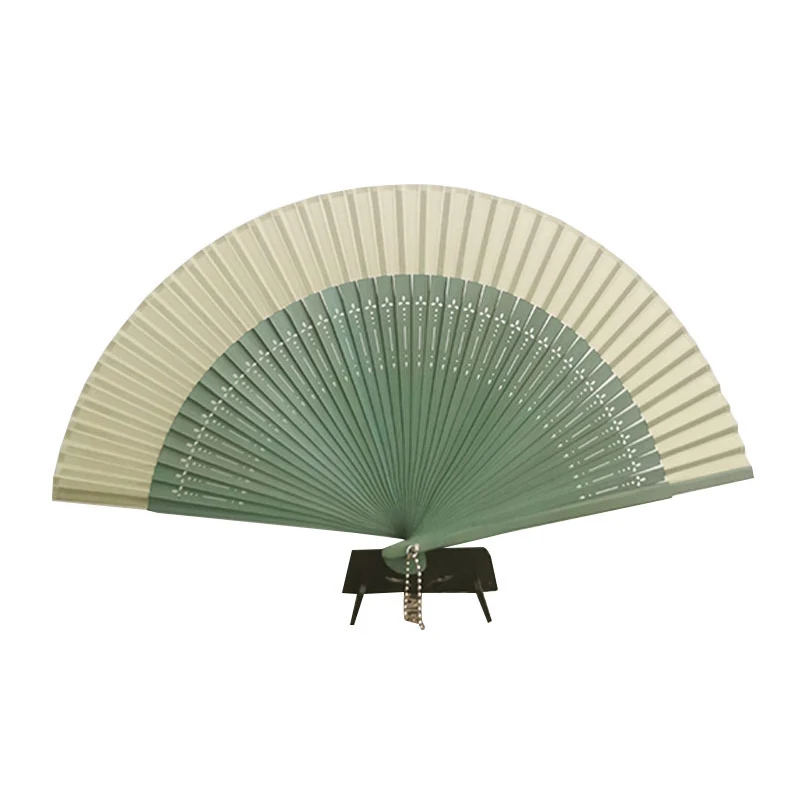 Bone Bamboo Fan Retro Chinese Style Folding Fan Classical Shank Hand Held Fan Party Props Female Dance Fan Gift Home Decor