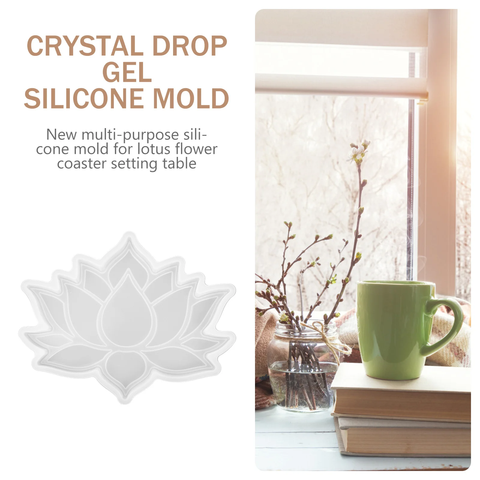 

2 шт., формы для ковриков для чашек «сделай сам», формы для литья из эпоксидной смолы в форме лотоса, высокая гибкость, прочная практичная форма для подставок в форме лотоса