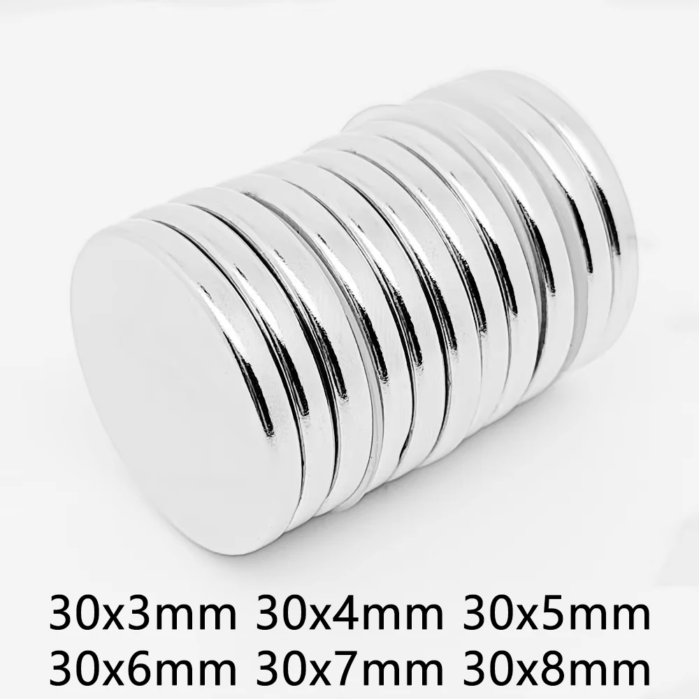 30x4mm 30x5mm 30x6mm ímãs poderosos ímãs de disco fortes para geladeira, diy, construção, científico, artesanato, 30*3 30*5 30*6 30x4