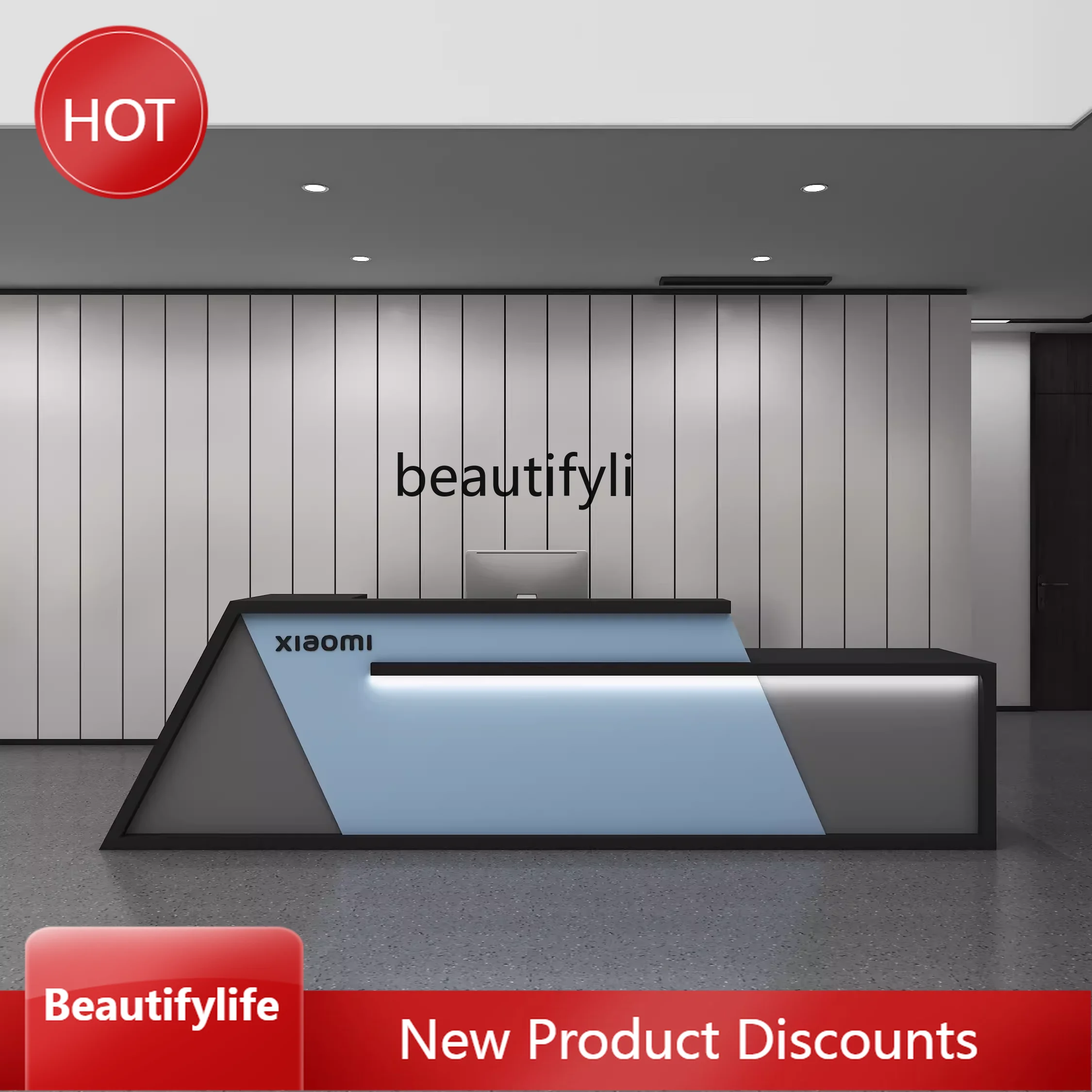 Reception Desk Company Real Estate Training Institution Bar Beauty Salon Clothing Store