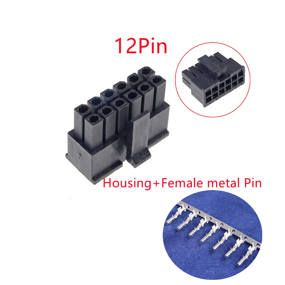10 juegos de carcasa de receptáculo de conector Micro-Fit 3,0 de 3,0mm 2 pines 4 6 8 10 12 14 16 18 20 22 24 P carcasa macho + Terminal Molex 43030
