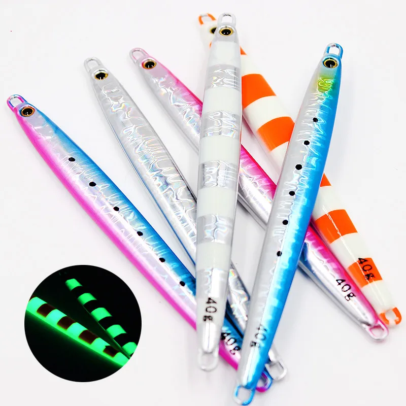 

ApexMarine Pesca Long Metal Jig Рыболовные приманки Медленная ложка для отсадки 20 г 30 г 40 г 60 г 80 г 100 г Искусственная металлическая приманка для берега Морские снасти