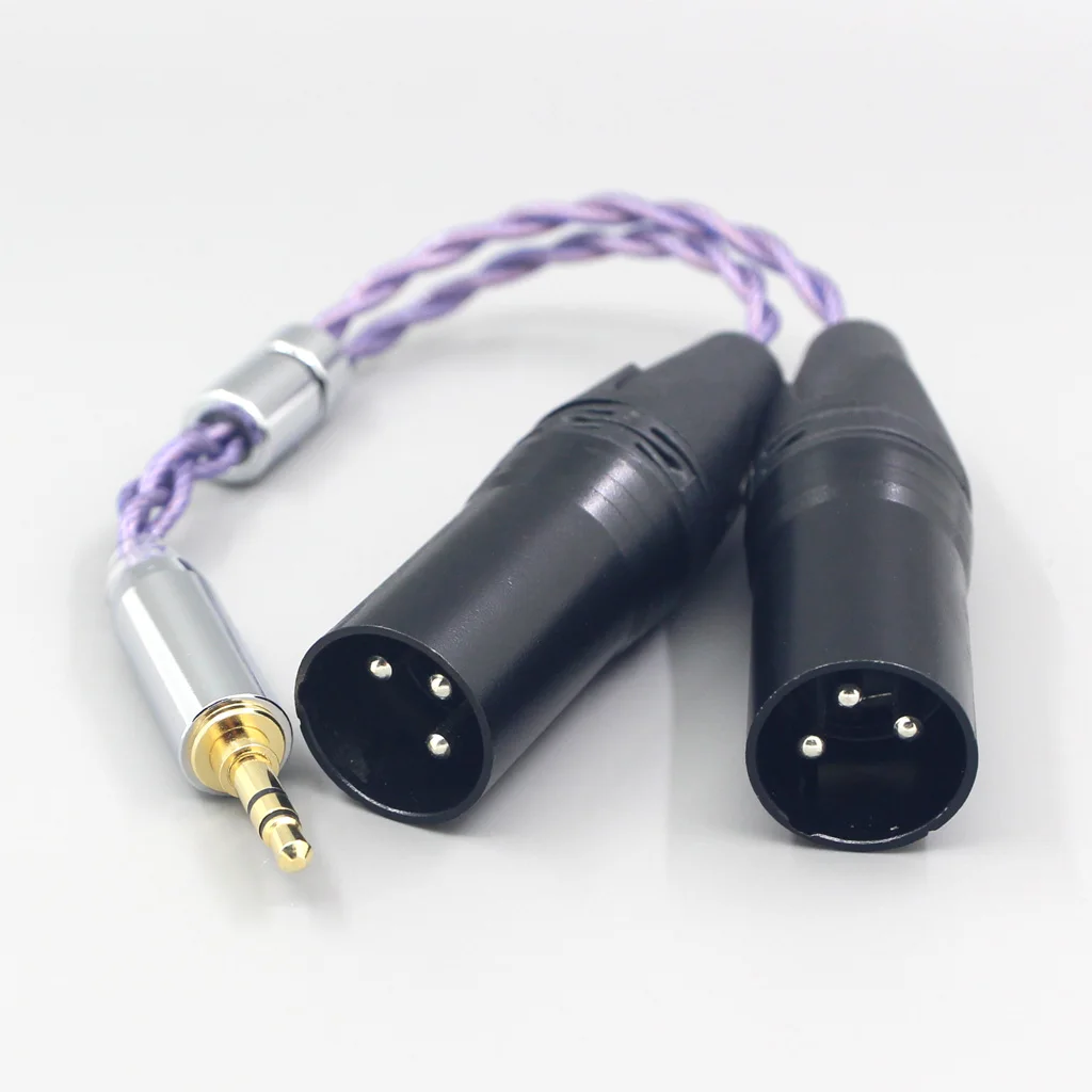 Type2 1.8mm 140 cores litz 7N OCC Headphone Cable For 3.5m 2.5mm 4.4mm 6.5mm To Dual XLR 3 pole Male Ifi Zen Dac