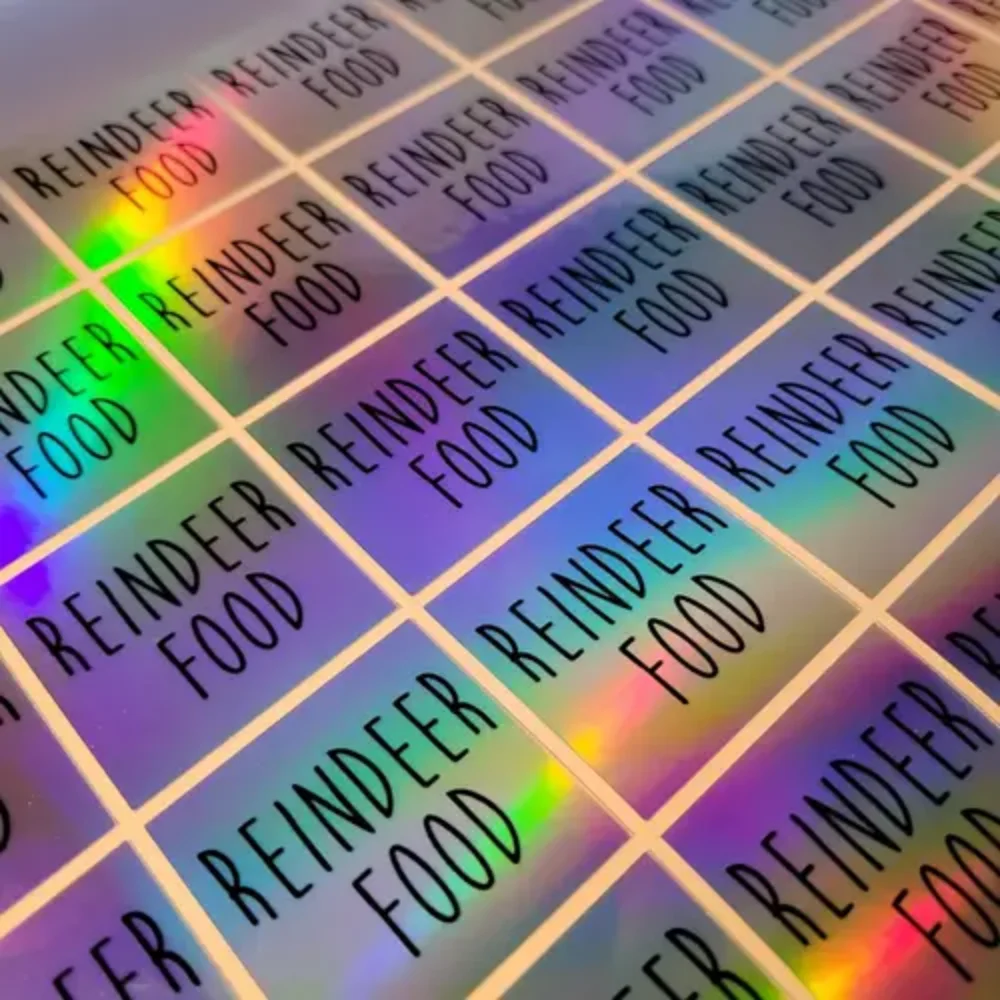 45–50 Stück personalisierte Aufkleber – 4 einzigartige Materialien (weißes PVC, klar, holografisch, Kraft) – entwerfen Sie Ihr eigenes! – Detail 6