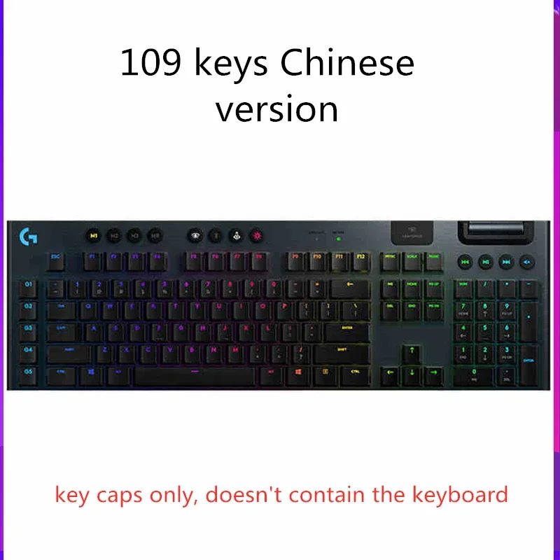 1 conjunto completo de tampas translúcidas originais para teclado logitech g913 g915 g813 g815 2a geração teclas retroiluminadas versão ue