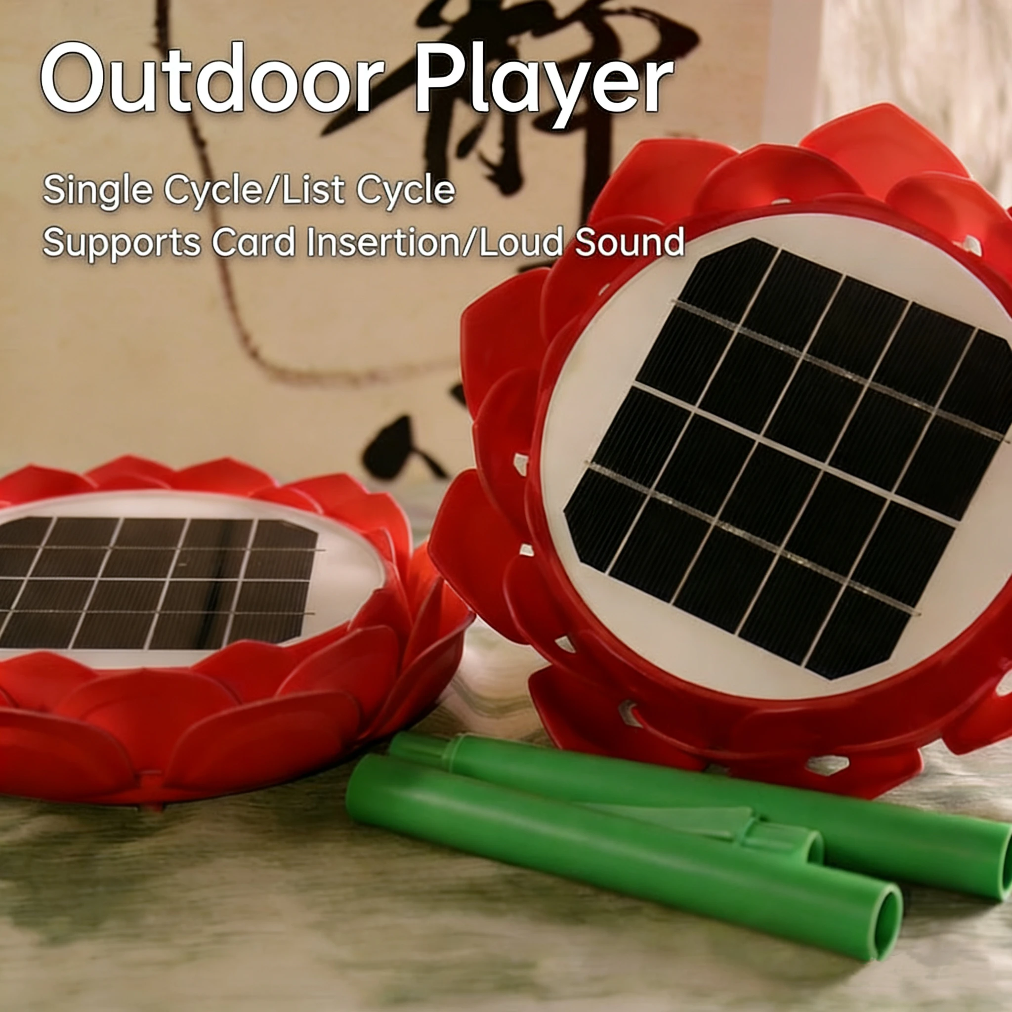 Outdoor Solar-Powered Buddhist Sutra Player | 24-Hour Continuous Loop Playback | Lightning & Rain Resistant | Built-in 38 Tracks