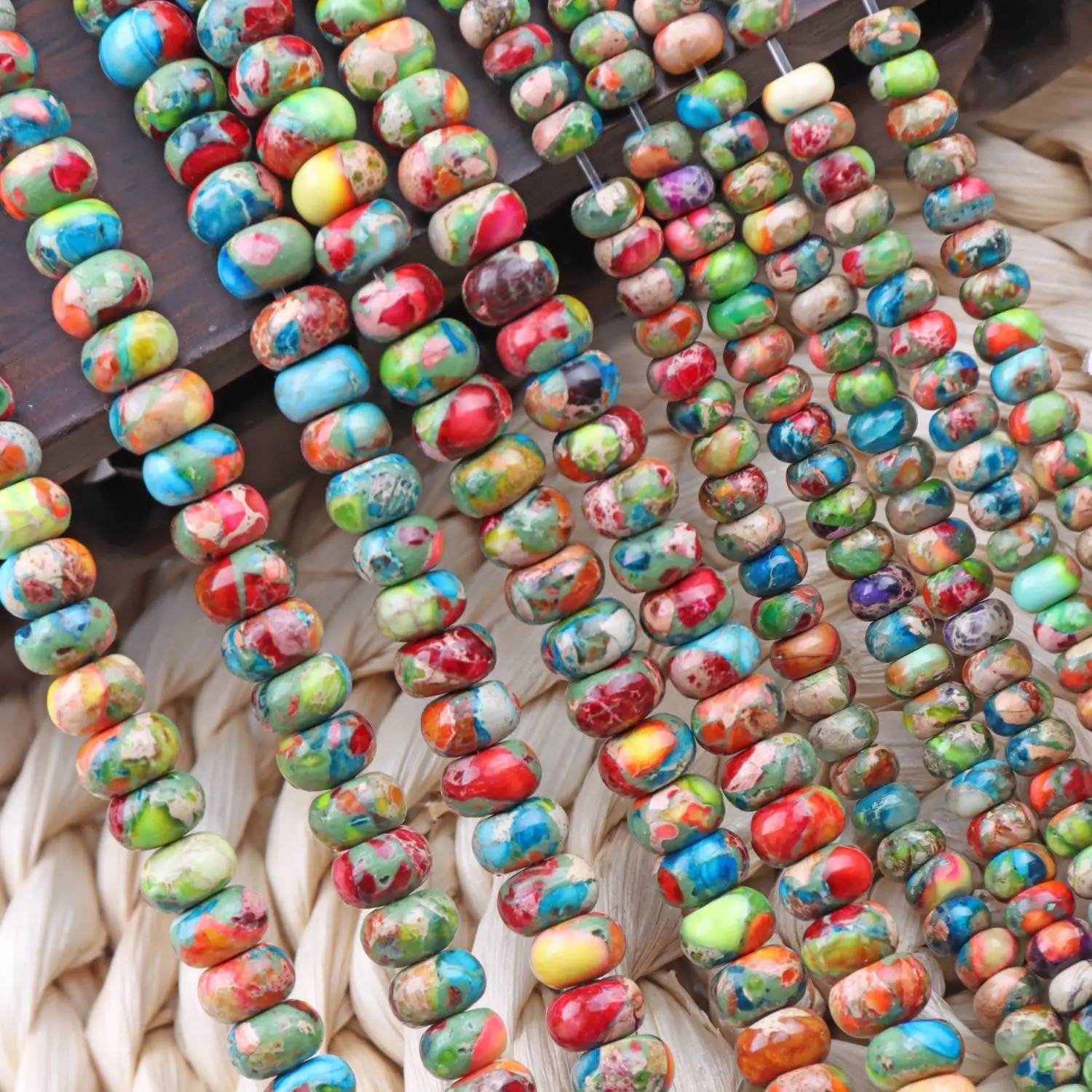 

Wholesale Colorful Emperor Stone Beads Natural Abacus Spacer Beads DIY Jewelry Making