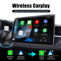 2 In 1 Wired To Wireless CarPlay AI Box Android Auto Adapter Plug & Play Connection OTA Update Universal For 99% OEM Cars Radio