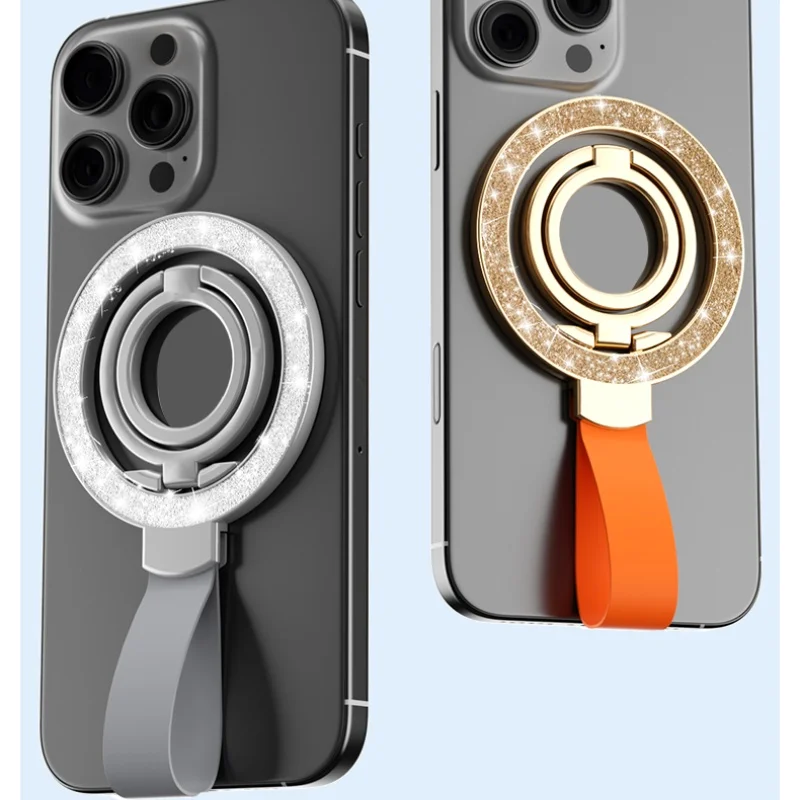 

Двусторонний прочный магнитный держатель для сотового телефона для Magsafe, подставка для телефона с кольцом на палец для iPhone 17 16, магнитный держатель для телефона Xiaomi
