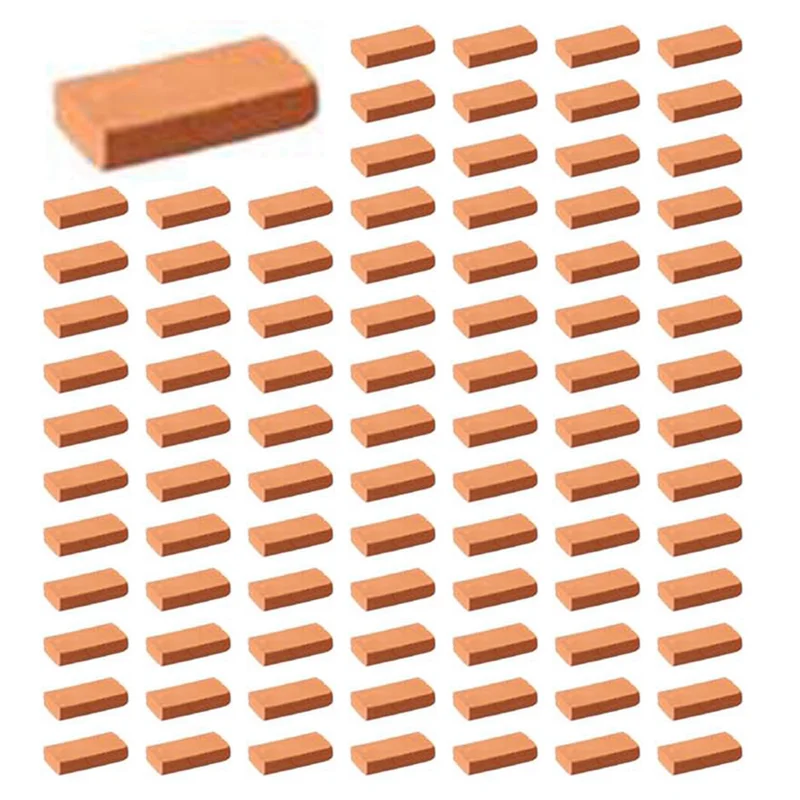 

DELAM-1400 Pieces Mini Bricks For Landscaping Miniature Bricks Brick Wall Small Bricks For Dollhouse Garden Parts,1/35 Scale