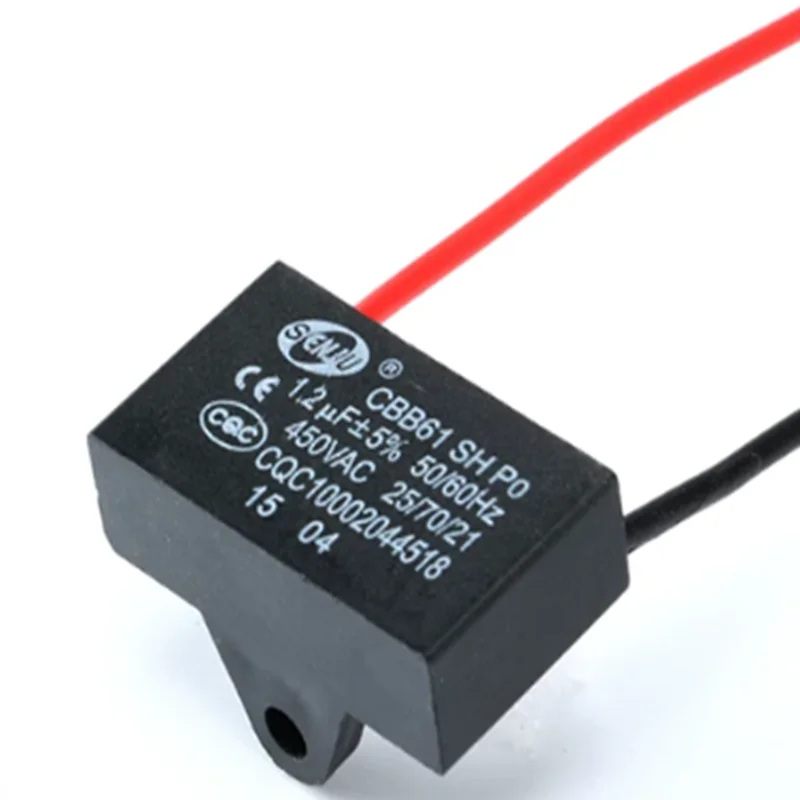 5PCS CBB61 450V Start Capacitor for Motor Fan Air Conditioner Various Capacitance Options 0.8/1/1.2/1.5/1.8/2/2.2/2.5/3/4/5-25UF