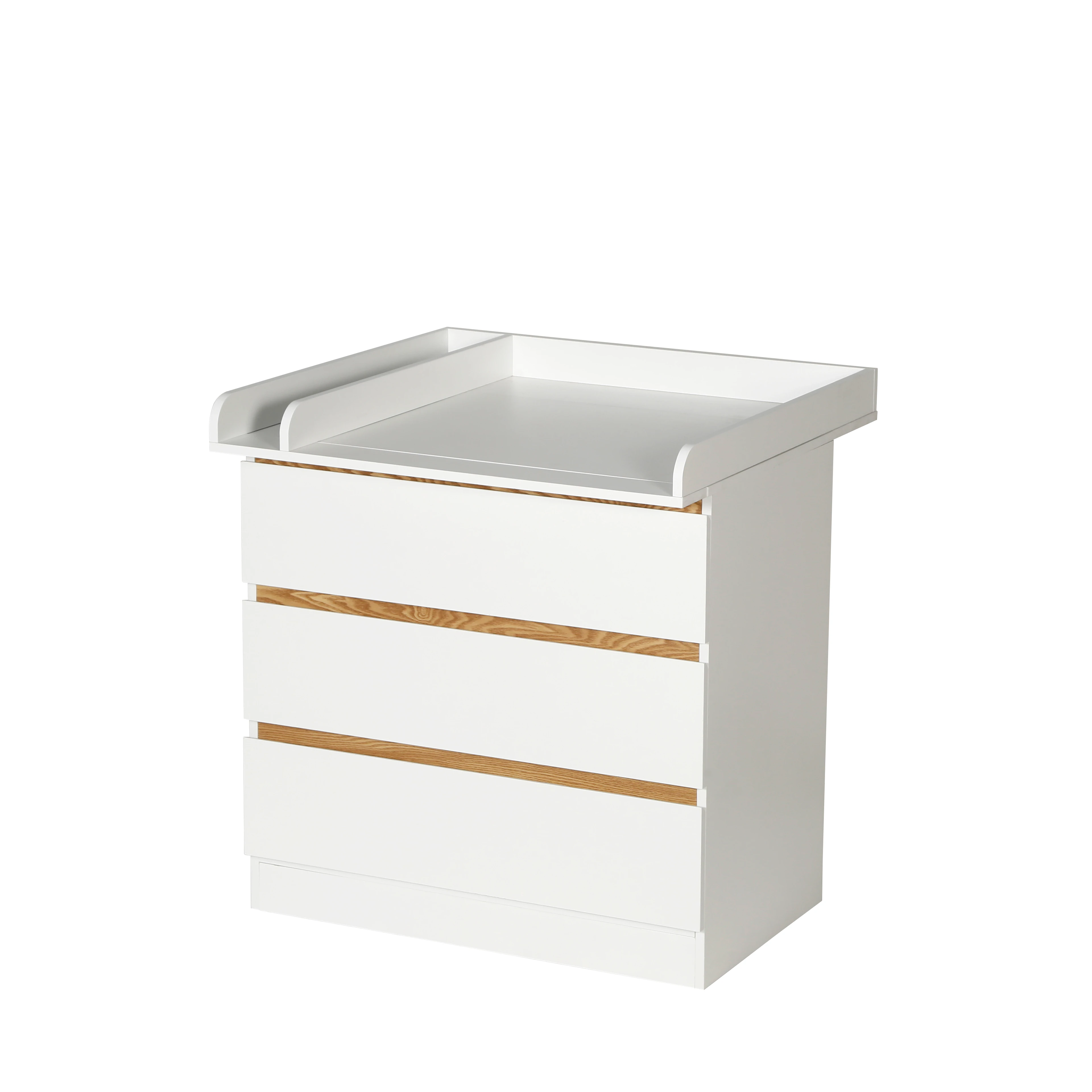 Baby Nursery Dresser Changing Table - Cómoda 3 (blanca) con cambiador, cómoda
