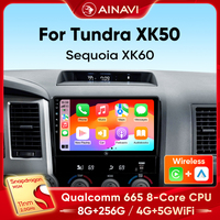Ainavi Car Radio For Toyota Tundra XK50 2007-2013 Sequoia XK60 2008-2017 Wireless Carplay Android Auto Stereo Multimedia Player