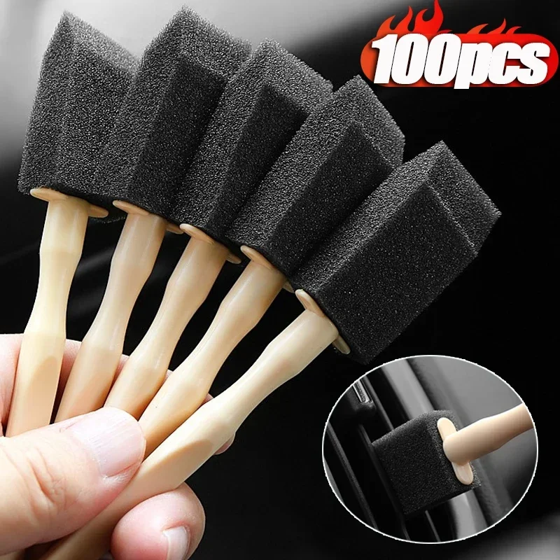 Car Air Conditioner Vent Cleaner Cleaning Brush Detailing Scrub Brush Outlet Wash Duster Dust Removal Auto Interior Clean Tool