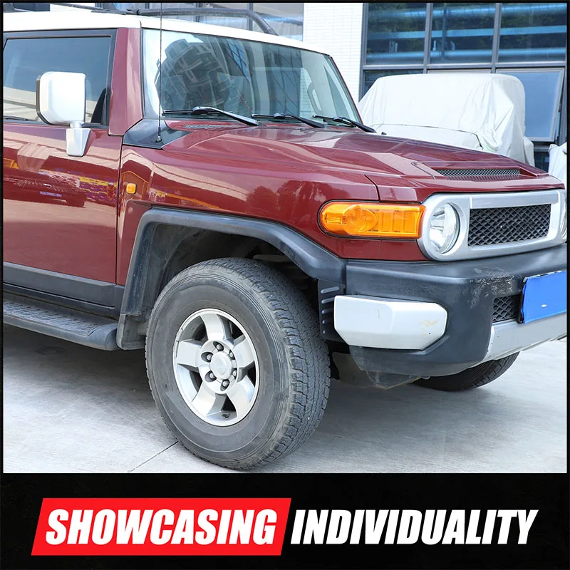 For Toyota FJ Cruiser 2007-2021 Car front wheel eyebrow seam fender Aluminum alloy Auto Accessories2 Pcs