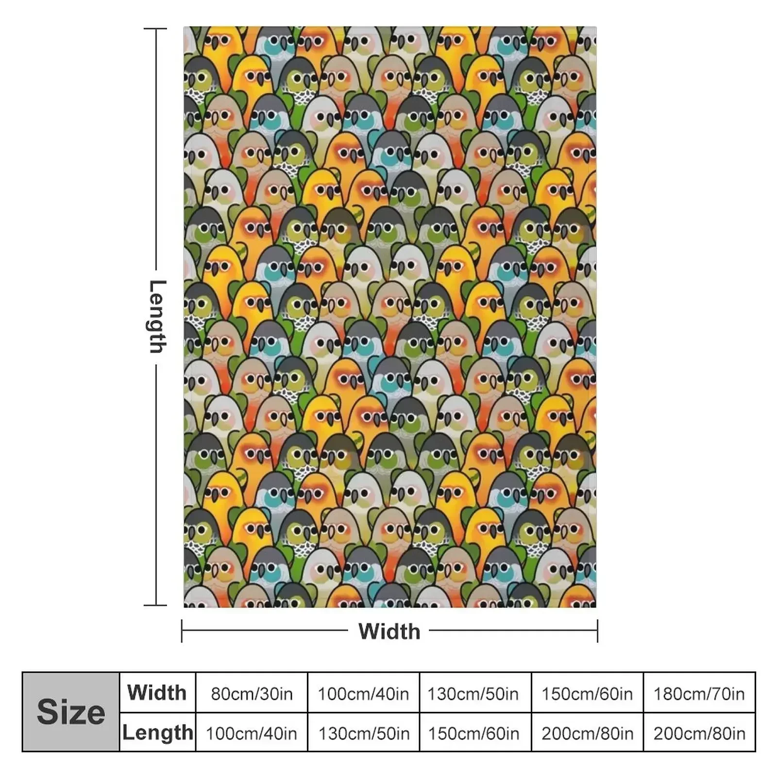 Too Many Birds! - Conure Squad Throw Blanket Thin Multi-Purpose Decoratives Baby Softest warm winter Blankets