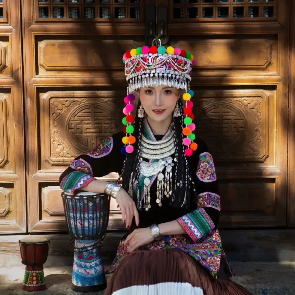 Chinese Style Hat National Style Women Vintage Clthing Daily Improved Oriental Style Women Stage Performance Festivals Hat