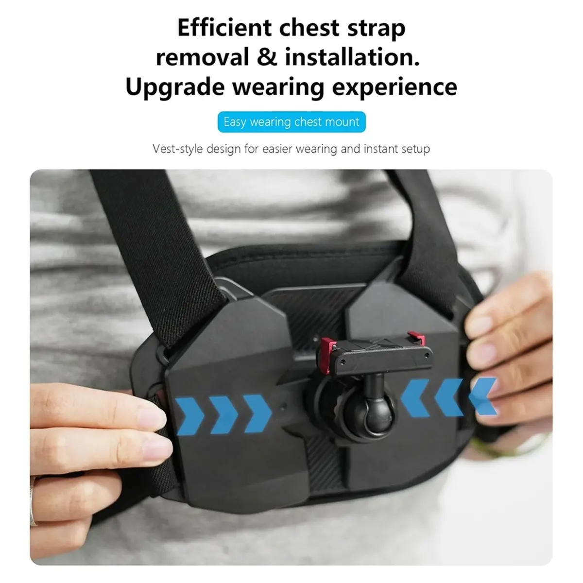 Chest Strap Body Mount for X5 Accessories, Magnetic Mount Quick Release Wearable Harness for Hiking Holder