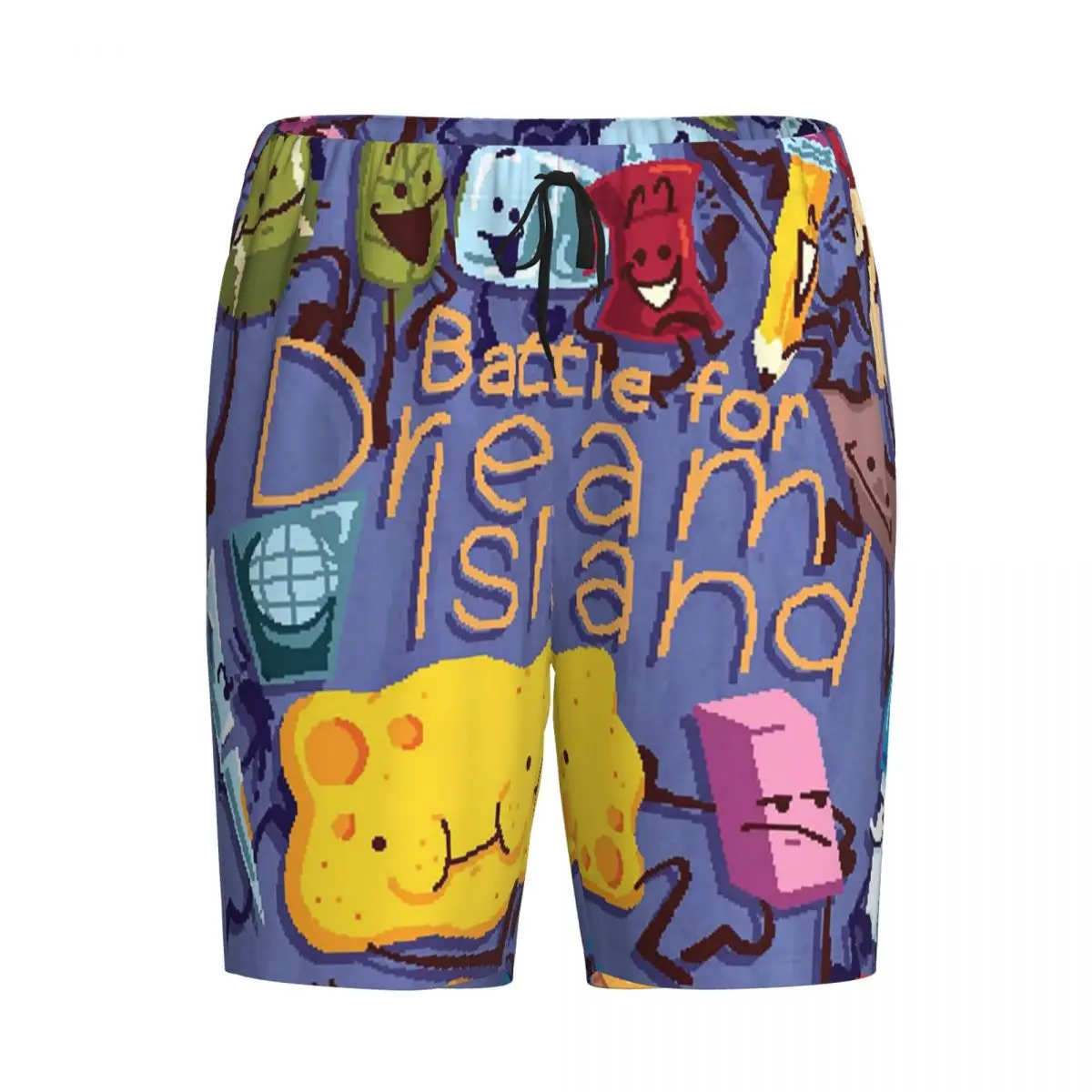 

Мужские пижамные штаны Custom BFDI Four BFB: шорты, брюки для сна, домашняя одежда, нижняя часть комплекта для отдыха