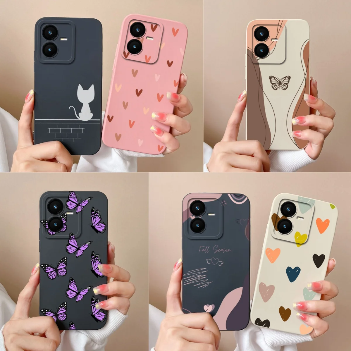 Case For Vivo Y22 Y22S Fundas Fashion Soft Liquid Silicone Camera Protection Bumper For Vivo Y 22 22S VivoY22 Back Cover Mask