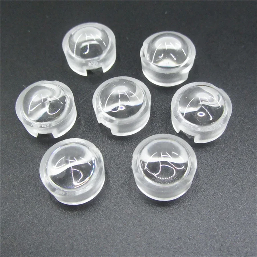 10pcs 13mm mini IR Lens 15 30 45 60 90 100 Degree Needn't Holder For 1W 3W 5W High Power LED Diode Convex Reflector Collimator