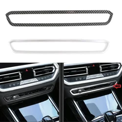 Carbon Fiber Car Center Control CD Panel Volume Button Frame Cover Trim ABS Sticker Auto For BMW 3 Series G20 G28 325i 330d 335