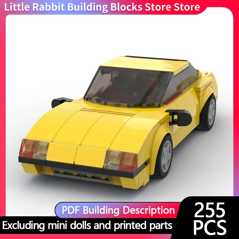 Speed Racing Car Model MOC Building Bricks 400I Yellow Hypercar Modular Technology Children Holiday Gifts Assemble Toys Suit