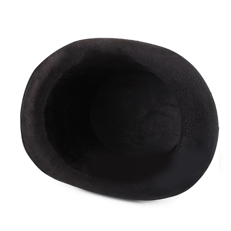 N5KF Magician Hat Top Hat Western Short-Brimmed Hat for Women Man Casual Wear Western Fedoras Man Women Unisex Wear