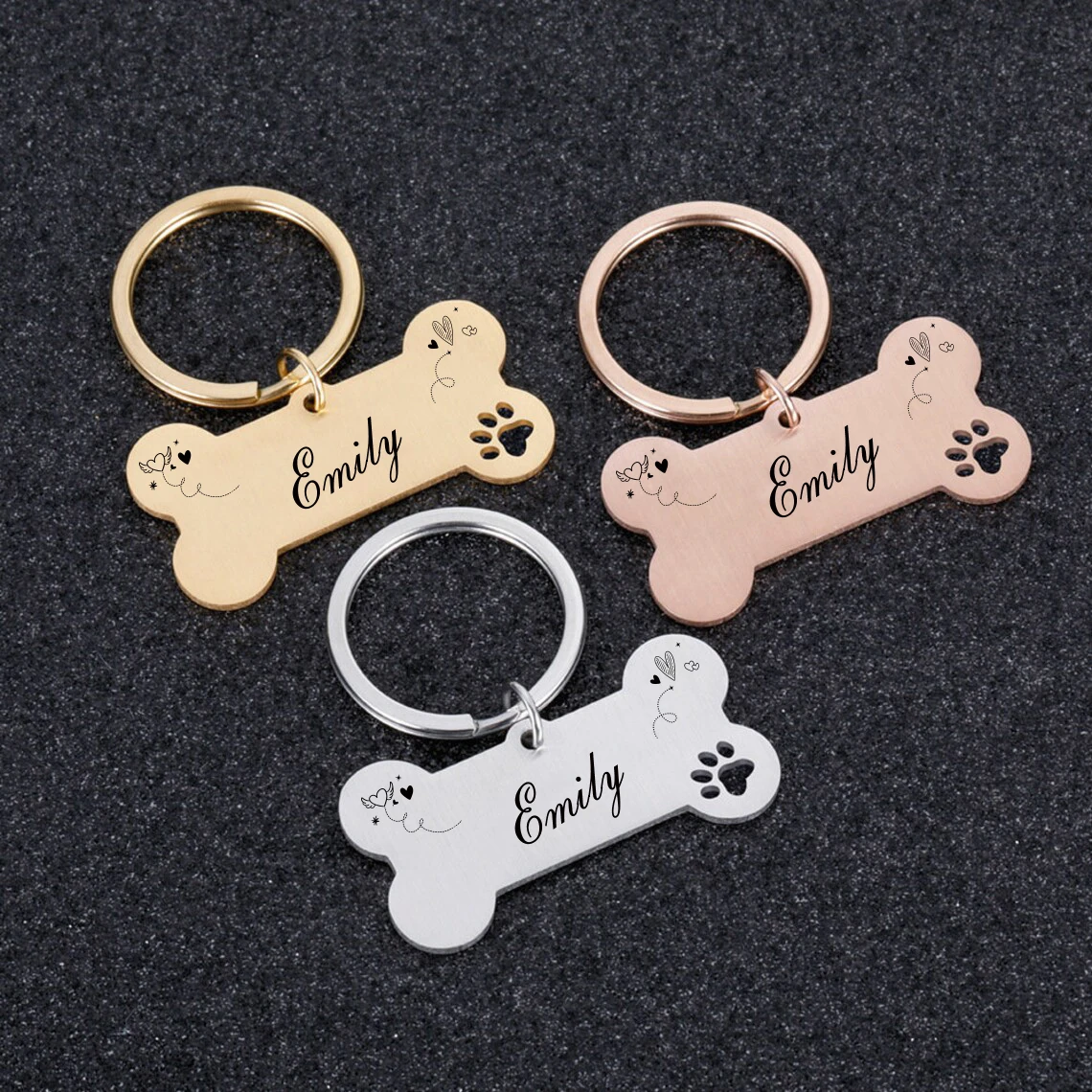 

1 pc Creative Diy Dog Creative Tag Laser Engraving Tags Personalized Pet ID Tag Engraved Record Tel Address For dog Pets