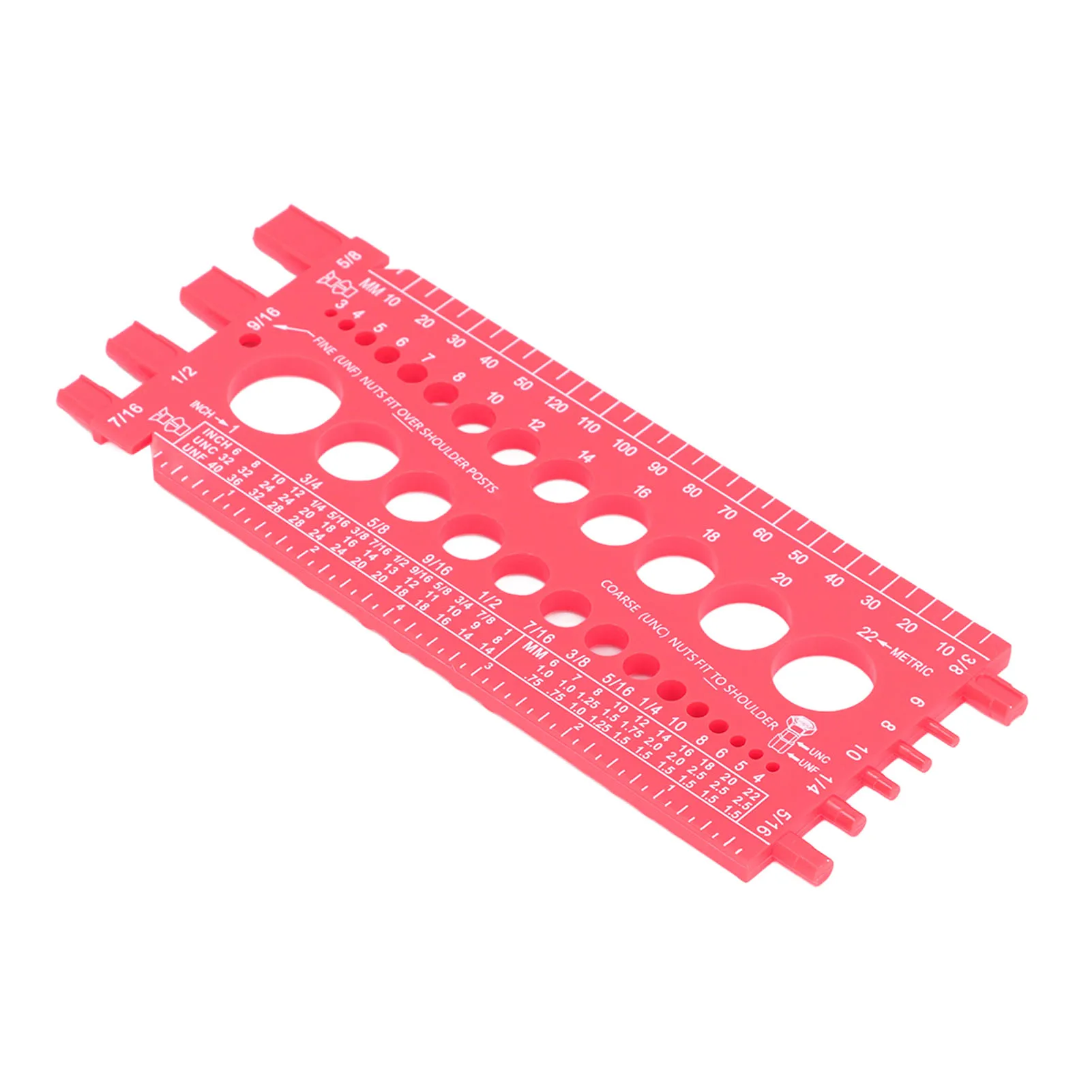Professional Nut Bolt Screw Gauge Multi Functional Inch Metric Quick Identification Nut Bolt Thread Checker for Workshop Garage