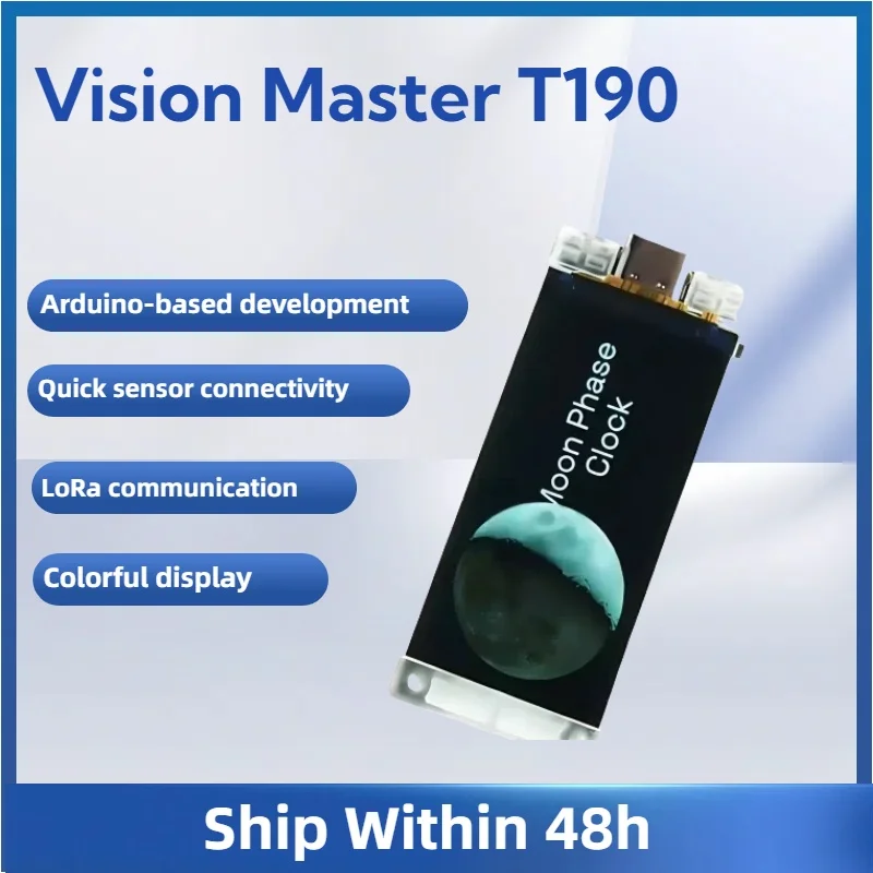 

Плата разработки Heltec Vision T190 Местластичная Wi-Fi BLE с 1,9-дюймовым TFT ЖК-дисплеем ESP32-S3R8 Модуль SX1262 LoRa для Arduino