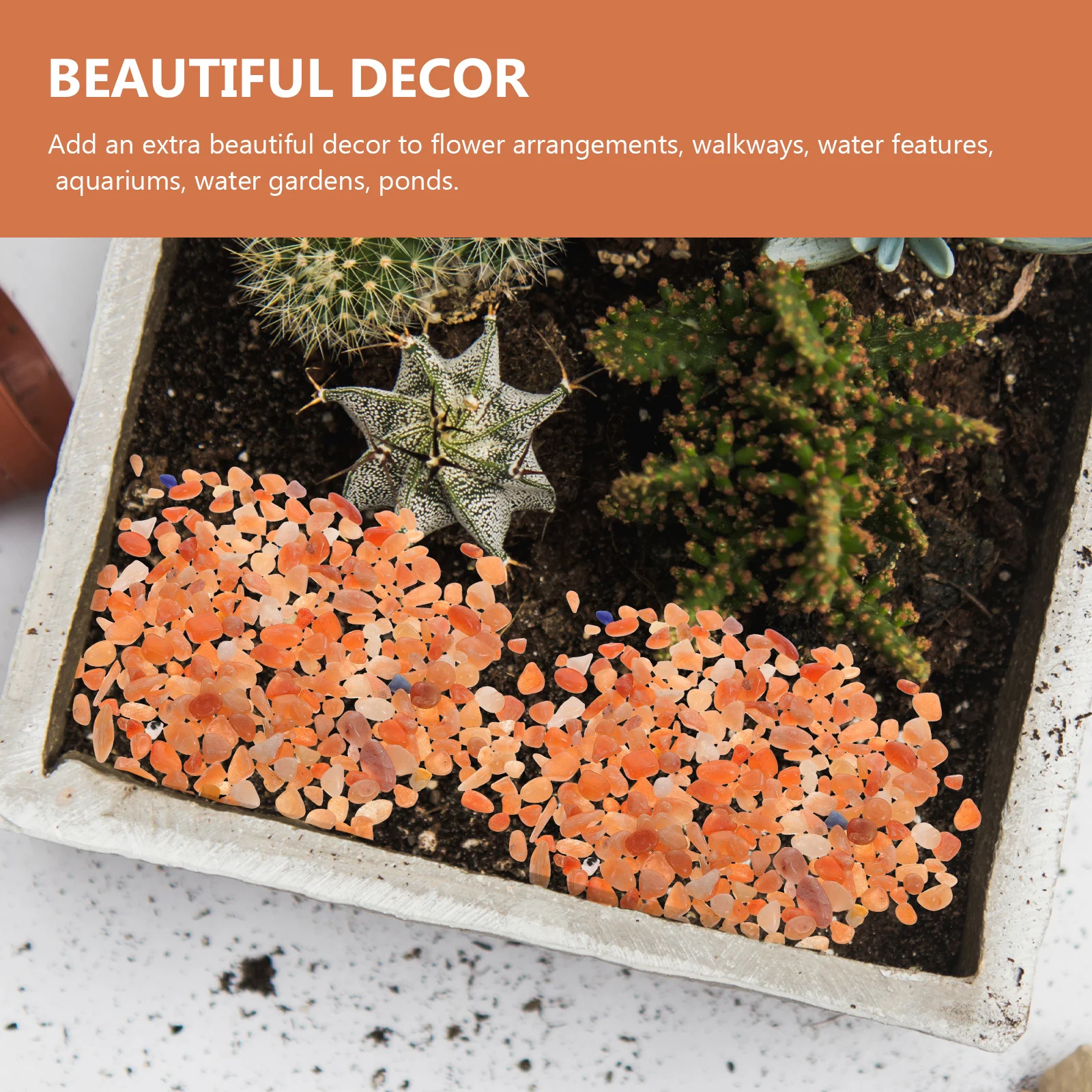 

Natural Crystal Stones 1 Pack Aquarium Ornament Fish Tank Decoration Landscape Plant Pot Rock Safe Non-Toxic Decorative