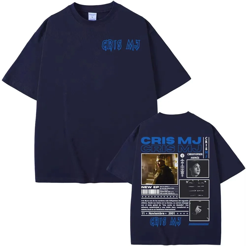 Rapper CRIS MJ Album Tour 2026 Cover T-shirts Men's Women Vintage Hip Hop Street T Shirt Cotton Male Casual Short Sleeve T-shirt