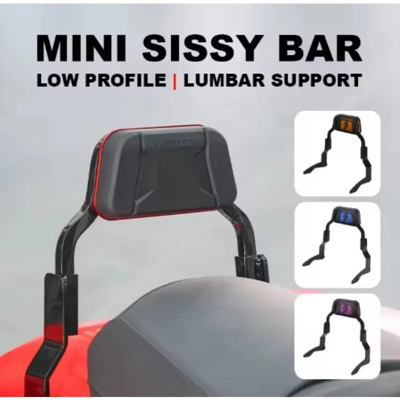 Mini Sissy Bar Fit HD 14-later Touring Motorcycle Low Profile Passenger Backrest Accessories Road Glide Street Glide