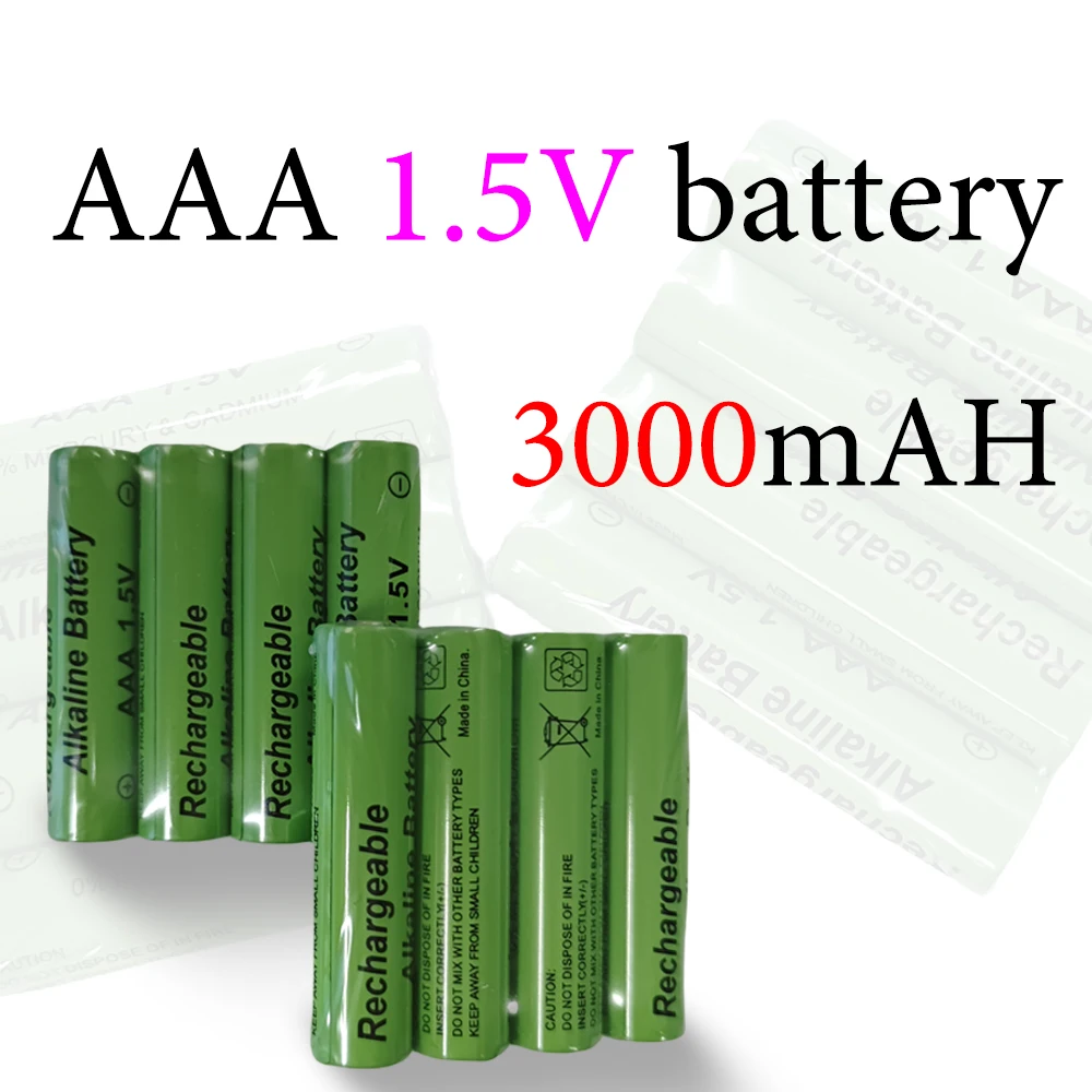 Rechargeable Alkaline Battery AAA 1.5V 3000mAh/1.5V  Flashlight Toys Watch MP3 Player Replace Battery