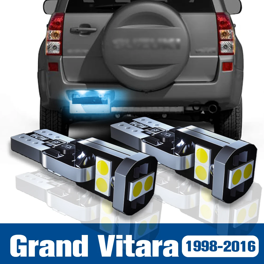 

Светодиодные номерные знаки, аксессуары для ламп Canbus для Suzuki Grand Vitara 1998-2016 2007 2008 2009 2010 2011 2012 2013 2014, 2 шт.