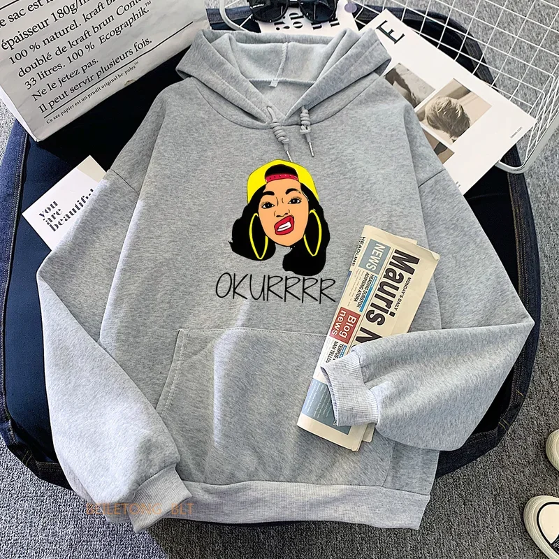 

CardiBB OKURRR Hoodies Fashion Aestheticfor Autumn/Winter Sweatshirt Graphic Printing Women/men Clothing Soft Long Sleeve Hoody