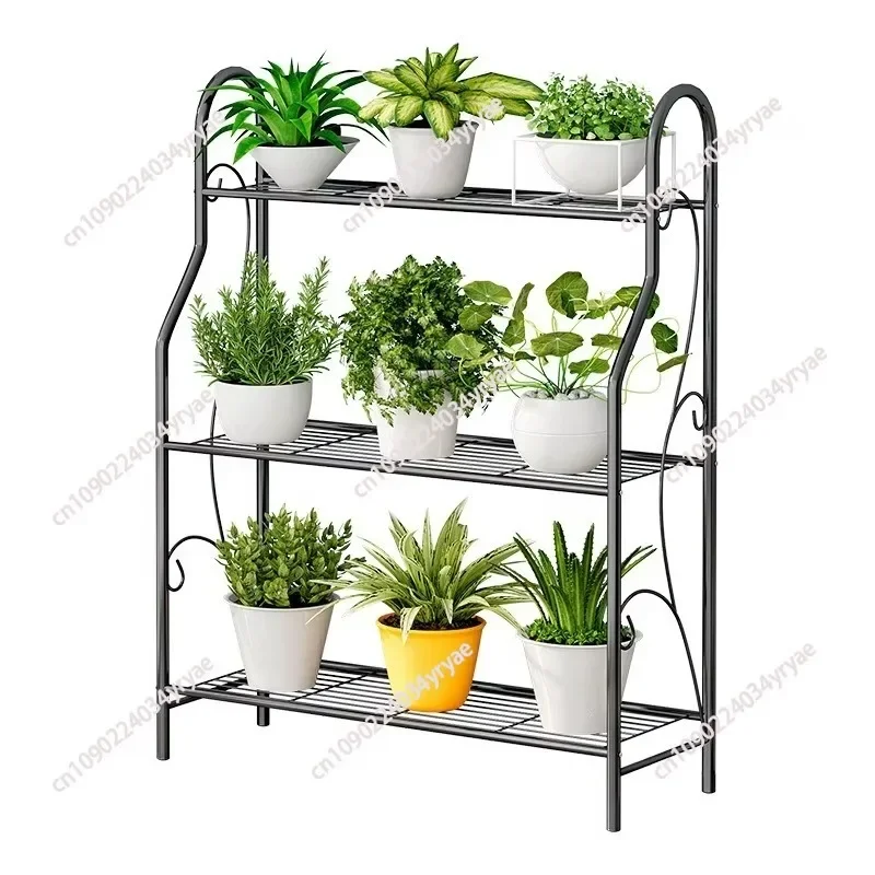 new Ironwork Plant Shelves Balcony Flower Stand Multi-Layer Planters for Indoor Ironwork Plants Garden Indoor Outdoor Shelf