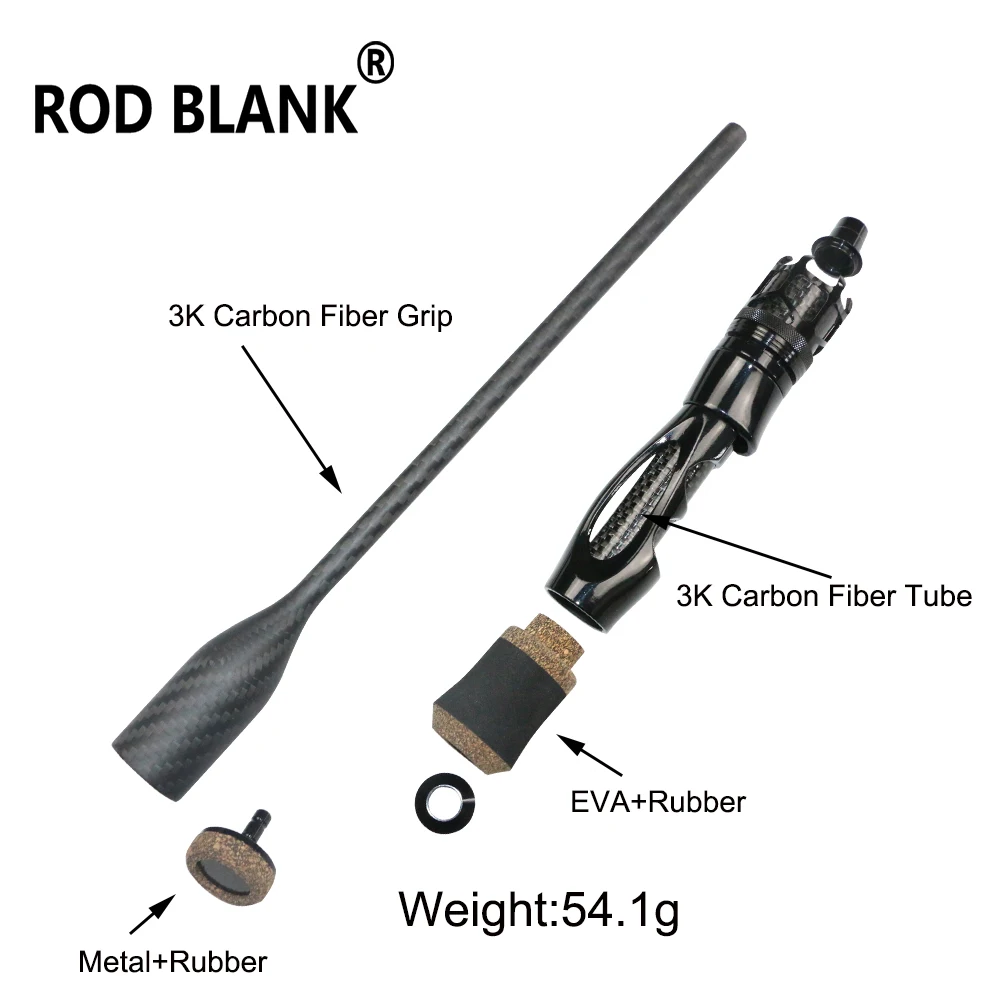Rod Blank 1 Set Carbon Trout Fishing Handle kit Spinning Casting Trout Fishing Rod Building Component Rod DIY Repair Accessory