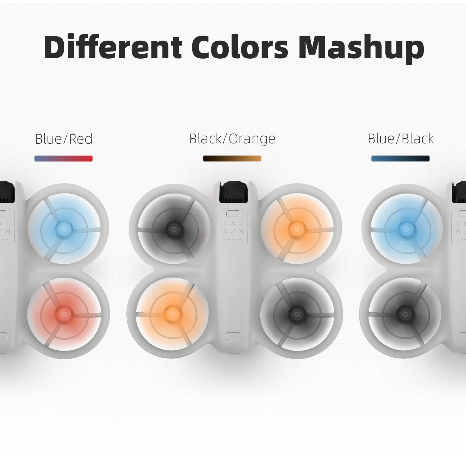 2 pares de hélices para dji neo drone adereços lâmina hélices coloridas substituição leve asa fãs peças reposição acessórios
