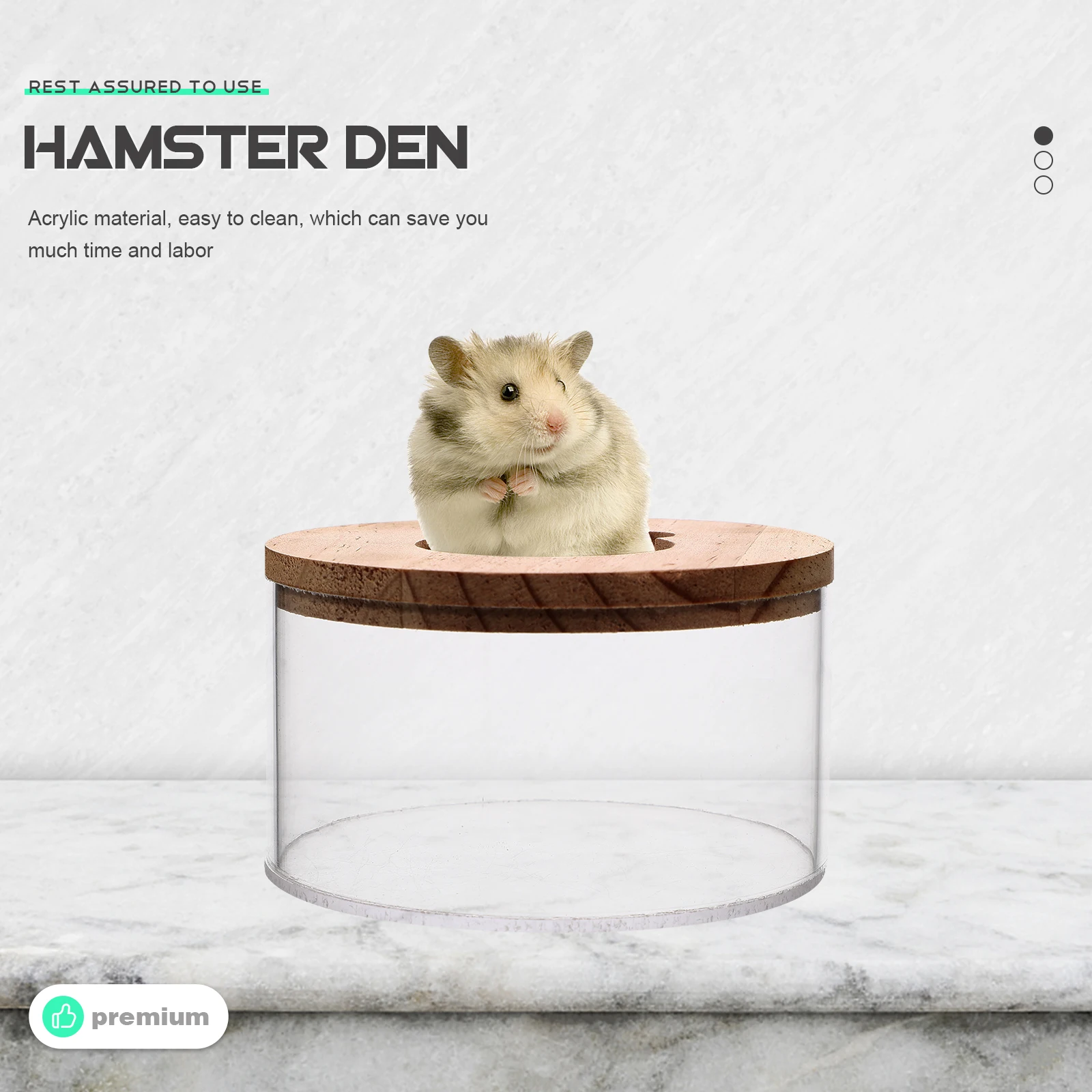 

Hamster Bath House Transparent Acrylic Box Wear Resistant Reusable Chinchilla Bathtub Small Pet Bathroom Accessories
