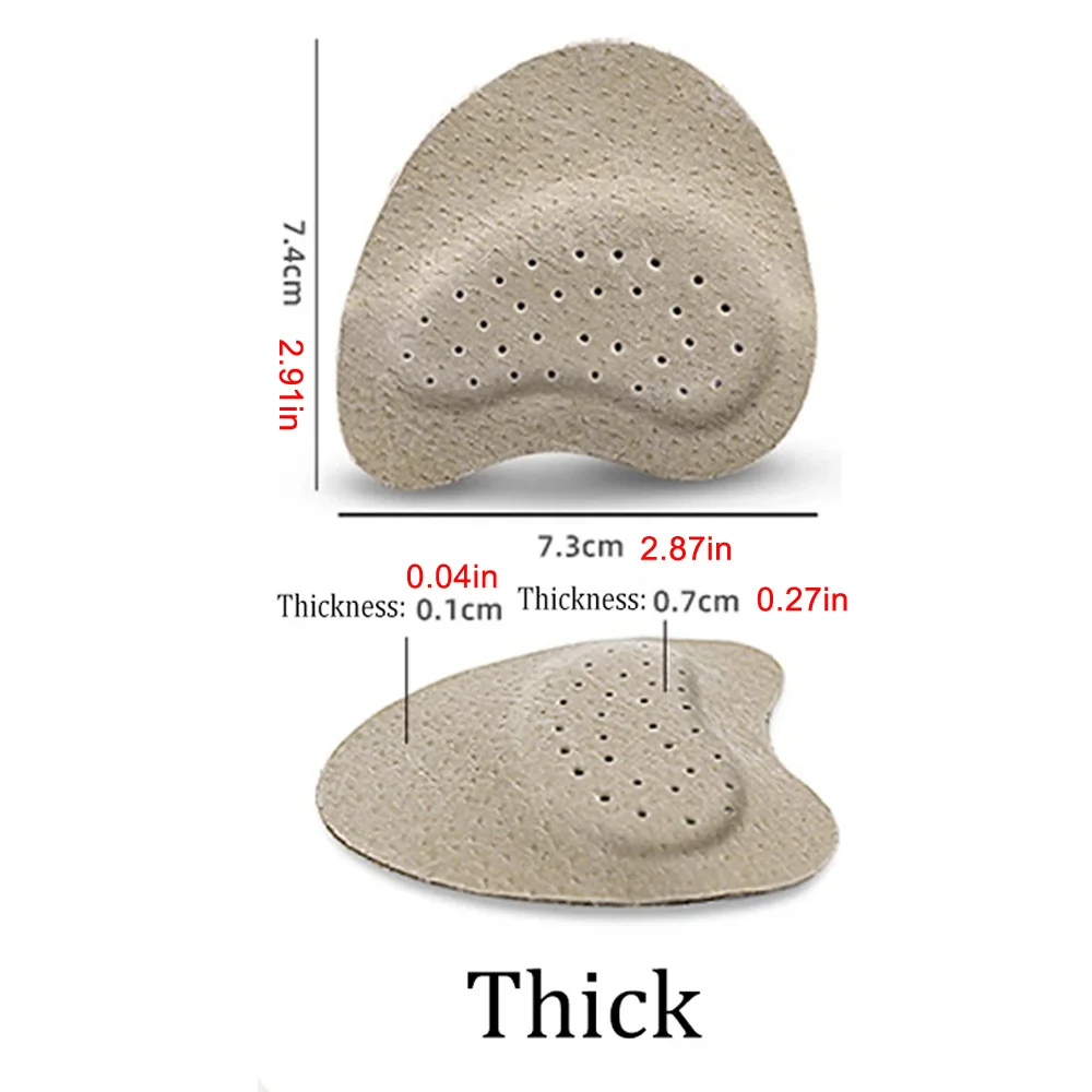 4pcs Sandals Anti-slip Stickers Leather Forefoot Pad Women High Heels Pain Relief Insert Insoles Toe Cushion Foot Care Shoes Pad