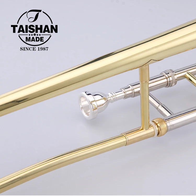 Musical Instrument Bb Tone Gold Lacquer Alto Trombone