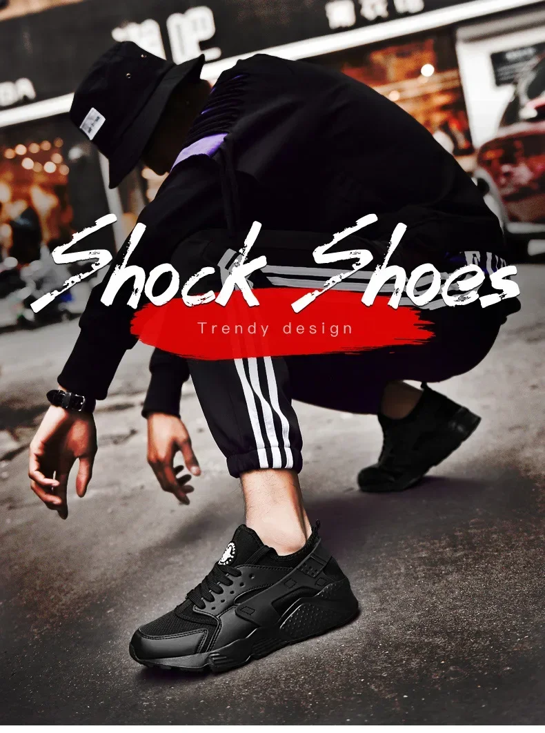 Sommerliche Herren-Freizeitschuhe mit atmungsaktiver Mesh-Oberfläche, leichtem, weichem Boden und trendigem Design – Lauf- und Sportschuhe für Herren aus China – Detail 1