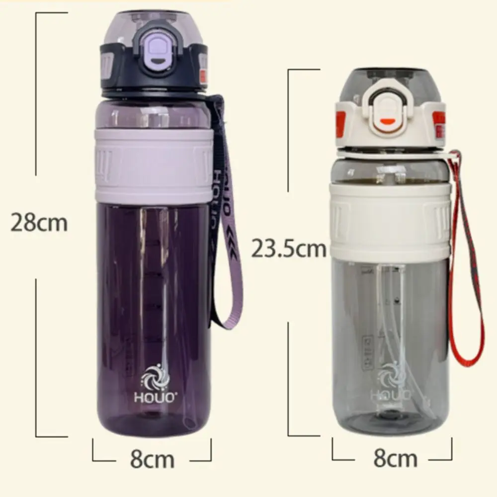 Borraccia sportiva da 1 litro per PC, grande capacità, a prova di perdite, tazza di plastica colorata, manico portatile, resistente alle cadute