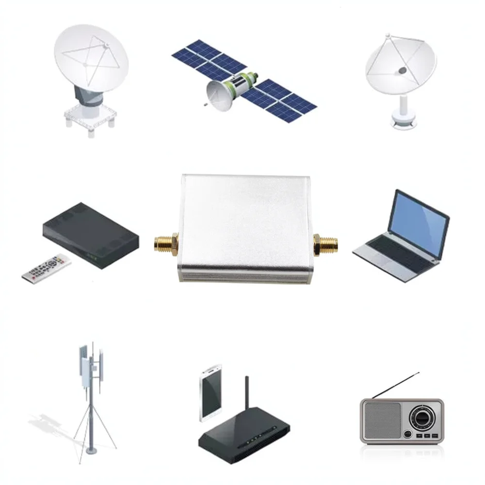 Wideband Signal Booster HT004 Low Noise Amplifier 100KHz 6GHz 20dB High Gain Preamp For Electronics R&D Testing Instruments
