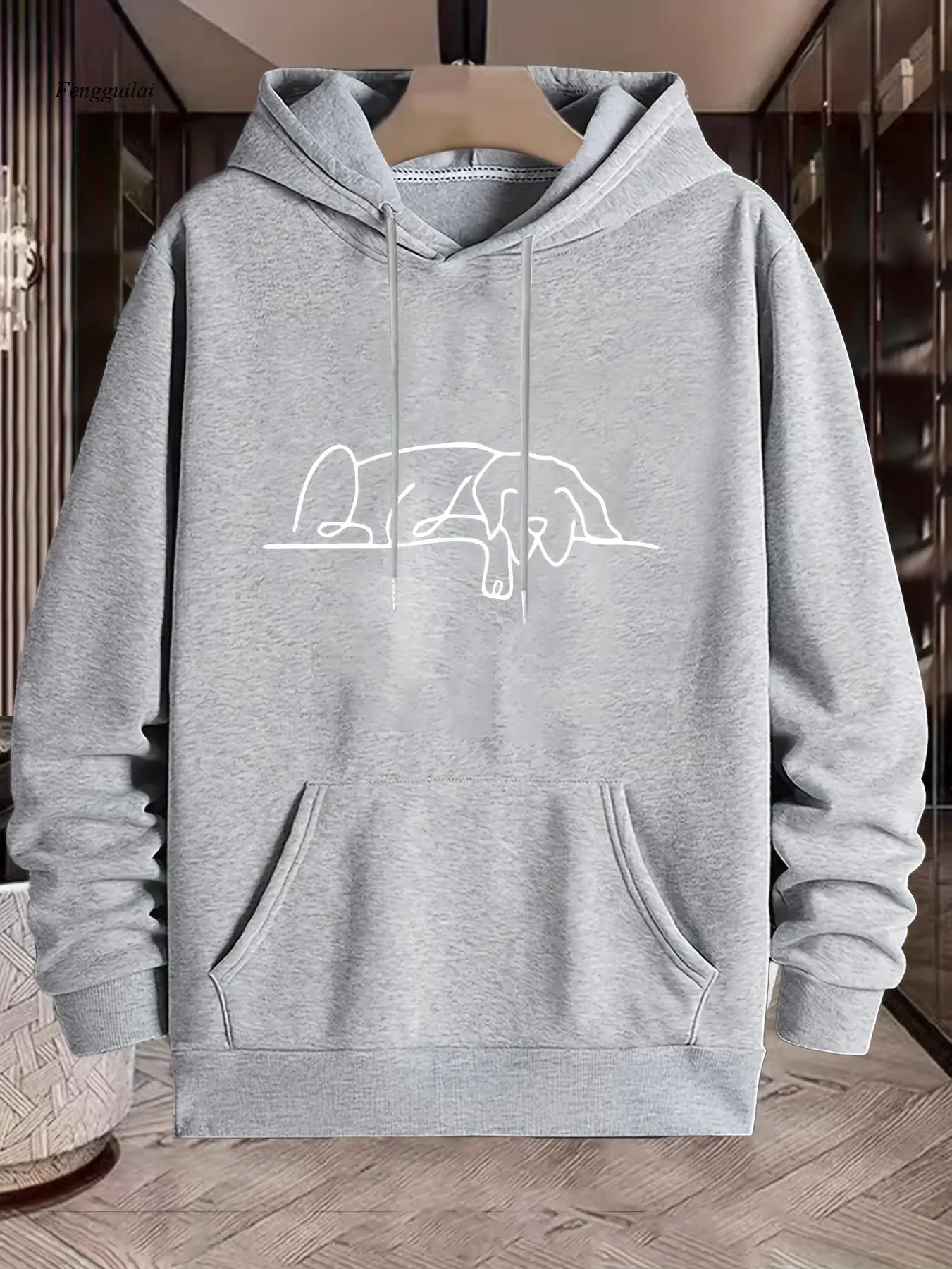 Sweat à capuche surdimensionné imprimé créatif, Style de rue américain, mode Hip Hop, sweat-shirt décontracté d'automne et d'hiver pour étudiants